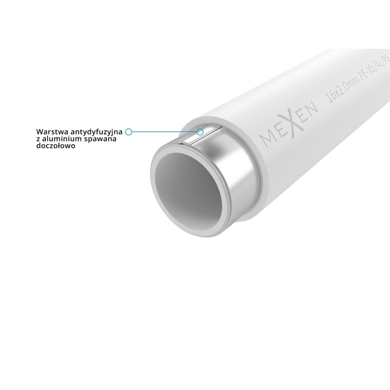 Mexen AL-O rura PE-Xb/AL/PE 20 x 2 mm, 100 mb - W97106-1620-100