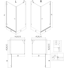 Mexen Lunar-B cabină de duș pivotantă stânga 90 x 80 cm, transparent, gri armă periat - 832-090-080-66-00-L