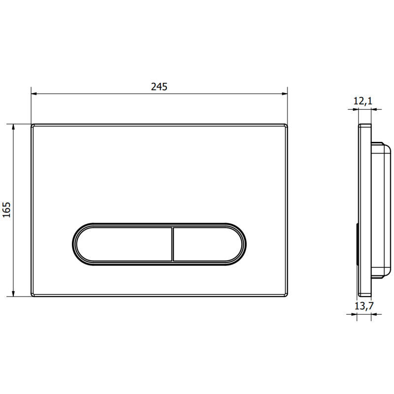 Mexen Fenix 11 buton de spălare, negru mat - 601103