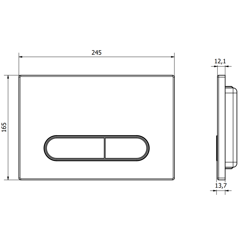 Mexen Fenix 11 öblítő gomb, fekete matt - 601103