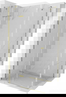 Mexen Roma nyíló zuhanykabin 110 x 100 cm, átlátszó, arany - 854-110-100-50-00