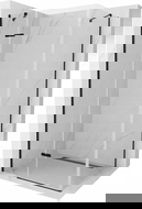 Mexen Roma cabină de duș batantă 80 x 120 cm, transparentă, neagră - 854-080-120-70-00