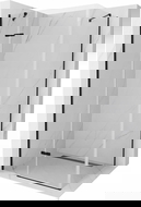 Mexen Roma cabină de duș batantă 120 x 70 cm, transparentă, neagră - 854-120-070-70-00