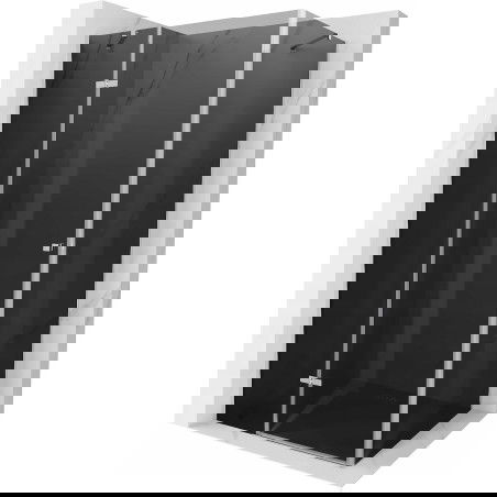 Mexen Roma nyíló zuhanykabin 90 x 70 cm, grafit, króm - 854-090-070-01-40