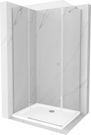 Mexen Roma cabină de duș cu ușă batantă 110 x 90 cm, transparent, crom + cadă Flat - 854-110-090-01-00-4010