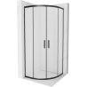 Cabină de duș semirotundă Mexen Rio 90 x 90 cm, sablat, negru - 863-090-090-70-30