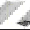 Mexen Roma cabină de duș cu ușă batantă 80 x 100 cm, transparentă, aurie + cadă Flat, neagră - 854-080-100-50-00-4070G