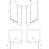 Mexen Lunar-B uși de duș cu deschidere dreapta 150 cm, transparent, nichel periat - 832S-150-050-97-00-P