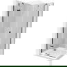 Mexen Roma cabină de duș cu balamale 70 x 70 cm, transparent, Neagră + cadă de duș Flat, Albă - 854-070-070-70-00-4010B