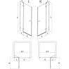 Mexen Lunar ușă de duș batantă dreapta 85 cm, transparentă, crom - 834-085-000-01-00-P