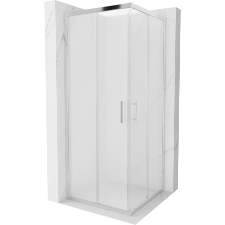 Mexen Rio cabină de duș pătrată 80 x 80 cm, mat, crom - 860-080-080-01-30