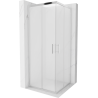 Mexen Rio cabină de duș pătrată 80 x 80 cm, mat, crom - 860-080-080-01-30