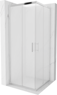 Mexen Rio cabină de duș pătrată 80 x 80 cm, mat, crom - 860-080-080-01-30