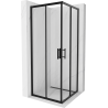 Mexen Rio cabină de duș pătrată 80 x 80 cm, transparentă, neagră - 860-080-080-70-00