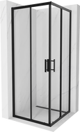 Mexen Rio cabină de duș pătrată 80 x 80 cm, transparentă, neagră - 860-080-080-70-00