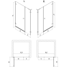 Mexen Lunar-B L uși de duș batante dreapta 140 cm, transparent, crom - 832SL-140-050-01-00-P