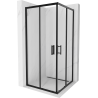 Mexen Rio cabină de duș pătrată 90 x 90 cm, transparentă, neagră - 860-090-090-70-00