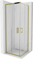 Mexen Rio cabina de duș pătrată 70 x 70 cm, transparentă, aurie - 860-070-070-50-00