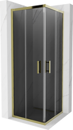 Mexen Rio cabină de duș pătrată 70 x 70 cm, grafit, auriu - 860-070-070-50-40