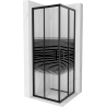 Mexen Rio cabina de duș pătrată 70 x 70 cm, dungi negre, negru - 860-070-070-70-20