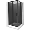 Cabină de duș pătrată Mexen Rio 90 x 90 cm, grafit, negru + cadă de duș Rio, alb - 860-090-090-70-40-4510