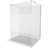 Mexen Kioto perete de duș liber 140 x 200 cm, transparent/înghețat 8 mm, auriu - 800-140-002-50-35