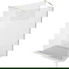 Mexen Kioto szabadonálló zuhanyfal 140 x 200 cm, Átlátszó/Savmart 8 mm, Arany - 800-140-002-50-35