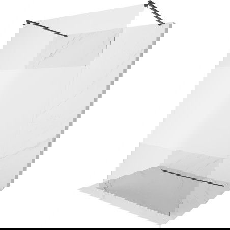 Mexen Kioto szabadonálló zuhanyfal 140 x 200 cm, Átlátszó/Savmart 8 mm, Fekete - 800-140-002-70-35