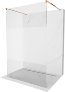 Mexen Kioto perete de duș independent 140 x 200 cm, transparent/mat 8 mm, aur roz - 800-140-002-60-35