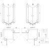 Mexen Lunar Duo cabină de duș pivotantă 110 x 95 cm, transparent, metal cenușiu - 834-110L-095P-95-00