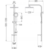 Mexen Q40 coloană de duș, Grafit - 798404095-66