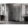 Mexen Lunar Duo cabină de duș cu uși batante 120 x 110 cm, transparent, gun metal - 834-120L-110P-95-00