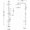 Mexen Q62 coloană de duș, Aurie - 798626295-50