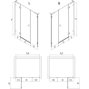 Mexen Lunar L uși de duș batante dreapta 160 cm, transparent, nichel periat - 834SL-160-050-97-00-P