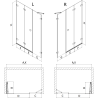Mexen Lunar-F ușă de duș pliabilă dreapta 140 cm, transparentă, crom - 836S-140-050-01-00-P
