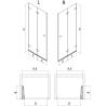 Mexen Lunar-F uși de duș pliabile dreapta 85 cm, transparent, auriu - 836-085-000-50-00-P