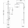 Mexen Q62 coloană de duș, gri pistol periat - 798626295-66