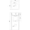 Mexen Otra lavoar freestanding 40 x 40 cm, negru mat - 26034070