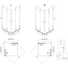 Mexen Lunar-F Duo cabină de duș pliabilă 75 x 75 cm, transparent, crom - 836-075L-075P-01-00