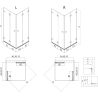 Mexen Lunar-F Duo cabină de duș pliabilă 100 x 90 cm, transparent, alb - 836-100L-090P-20-00