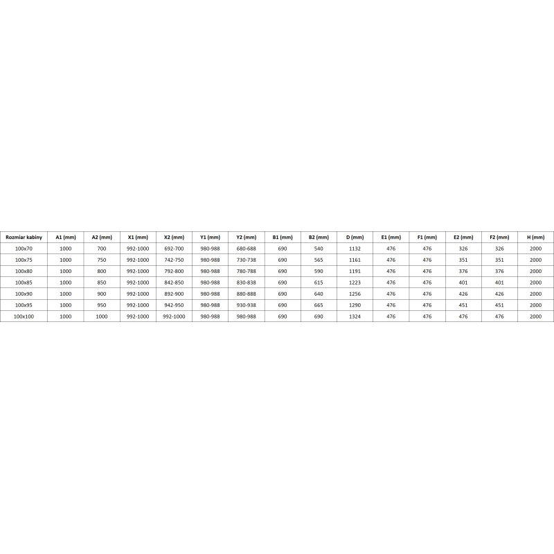 Mexen Lunar-F Duo cabină de duș pliabilă 100 x 75 cm, transparentă, aurie periată - 836-100L-075P-55-00