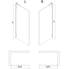Mexen Lunar L zuhanyfal Walk-in bal 60 x 200 cm, átlátszó 8 mm, csiszolt réz - 830L-060-000-65-00-L