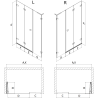 Mexen Lunar-F L ușă de duș pliabilă stânga 110 cm, transparentă, albă - 836SL-110-050-20-00-L