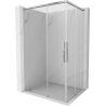 Mexen Rox Duo cabină de duș glisantă 80 x 75 cm, transparentă, cromată - 8C2D-080-075-01-00