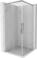 Mexen Rox Duo cabină de duș glisantă 120 x 120 cm, transparent, crom - 8C2D-120-120-01-00