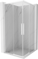 Mexen Rox Duo cabină de duș culisantă 110 x 110 cm, transparentă, albă - 8C2D-110-110-20-00