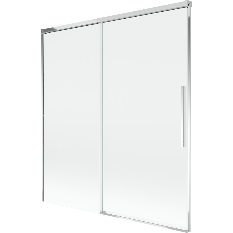 Mexen Rox kétszárnyú, toló fürdőkádparaván 150 x 150 cm, átlátszó, króm - 8C9-150-001-01-00