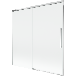 Mexen Rox perete despărțitor pentru cadă, cu 2 aripi glisante, 160 x 150 cm, transparent, crom - 8C9-160-001-01-00