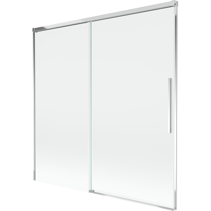 Mexen Rox 2-szárnyú toló kádparaván 160 x 150 cm, átlátszó, króm - 8C9-160-001-01-00