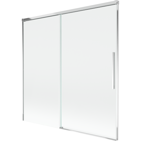 Mexen Rox 2-szárnyas, 160 x 150 cm-es átlátszó, krómozott toló-fürdőkád paraván - 8C9-160-001-01-00